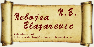 Nebojša Blažarević vizit kartica